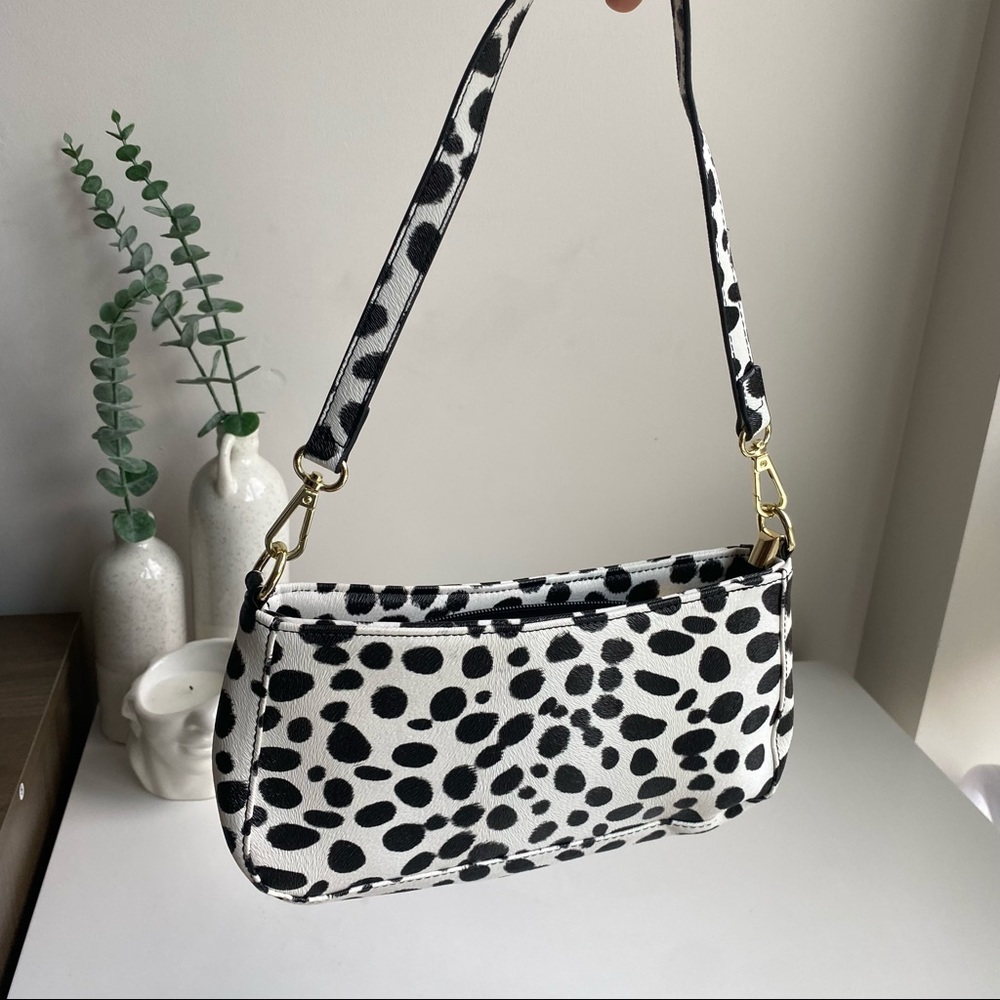 Dalmatian print shoulder bag